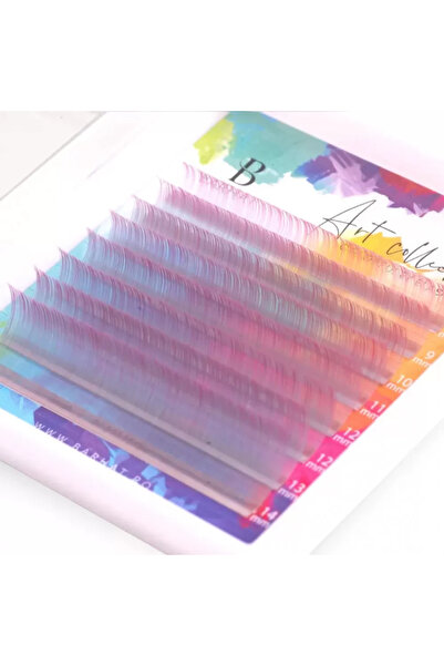 Barhat Extensii gene color Art Collection MIX 8 linii Emerald Pink, Grosime 0...