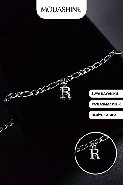ModaShineShop Letter R Steel Anti-Tarnish Stainless Bracelet