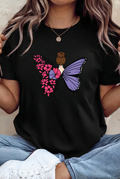Sarah's Boutique Women's T-shirt – 100% cotton – Valentine's Day "Butterfly B...