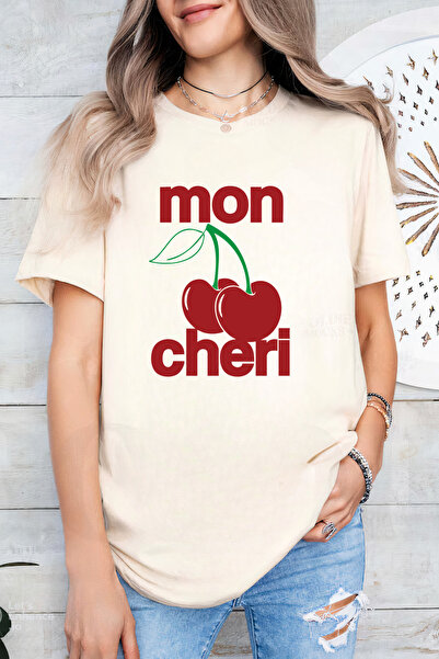 Sarah's Boutique Women's T-shirt – 100% cotton – Valentine's Day "mon cheri"