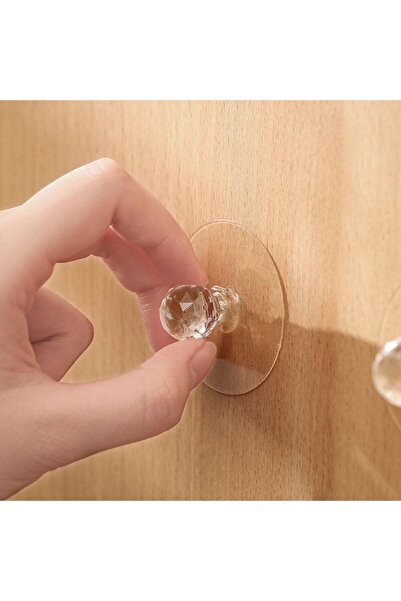 ForWhat 2Pcs Crystal Adhesive Cabinet-Drawer Window Handle Hanger for Office ...