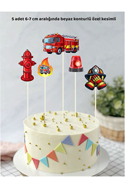 Sinek Kupası Tasarım Fire Department Adult Concept Birthday Party Decoration