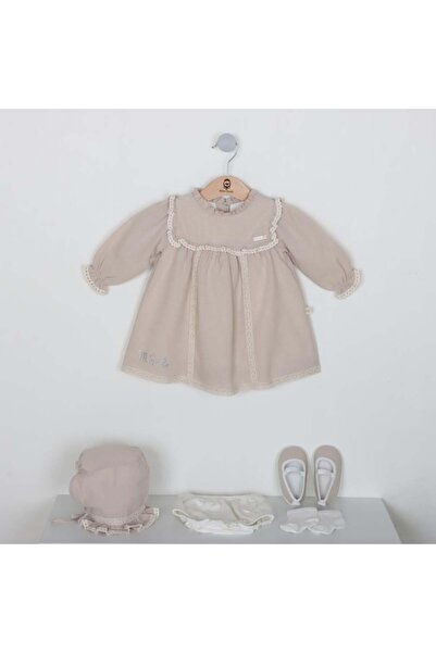 Generic ميني جنتل طقم فستان كُم بناتي (مفرش استقبال+قبعة+صدرية+جوارب+جزمة+شور...