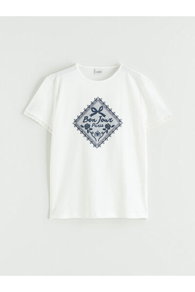 LC Waikiki منتجات فريزن ستور التي لا مثيل لها I تي شيرت مطبوع للفتيات