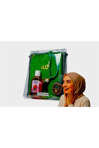 yenidünya home seccade tesbih yasin esans zikirmatik gülsuyu hediyelik set