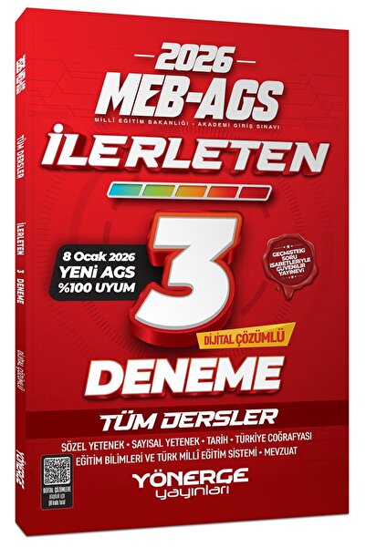 Yönerge Yayınları YENİ AGS - Yönerge 2026 MEB-AGS Tüm Dersler İlerleten 3 Den...