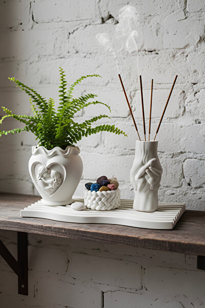 Elizovi 4 Piece Artistic Figure Decor Set |   Minimal White Home Decor Access...