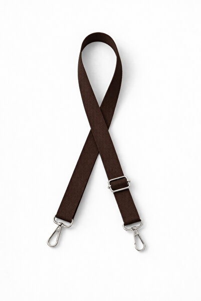 Güce Polyester Kolon Ayarlanabilir Çanta Sapı - (130 CM) Gümüş Metal Aksesuar...