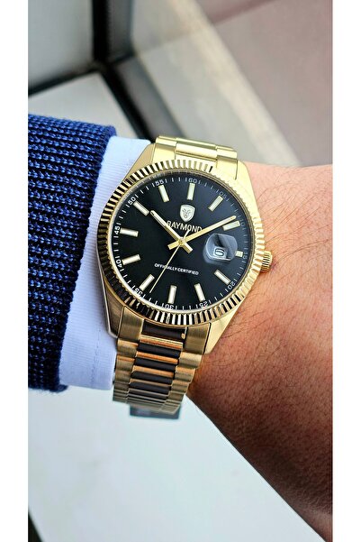 Raymond Men's Wristwatch - Stainless Steel - Gold - Choice for Special Occasions