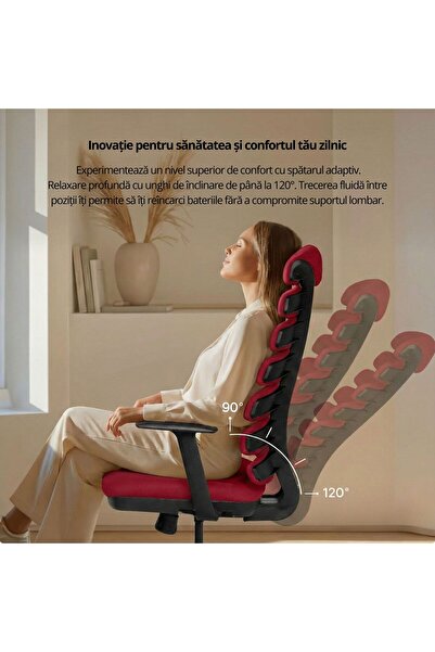 KRONSIT Scaun ergonomic SALERNO, spatar segmentat cu mesh 3d, syncron, reglabil, role silicon, 120kg