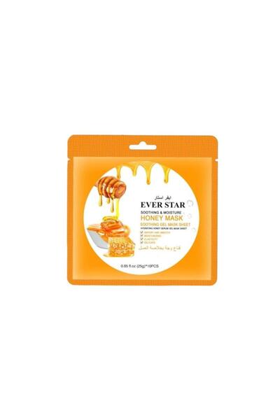 Ever star Naturals 10 قطع قناع وجة جل مهدئ ومرطب بخلاصة العسل من EVER STAR