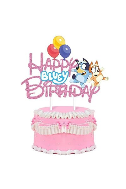 Choice C Bluey Bingo Glitter Cake Topper Set - Happy Birthday Decor for Kids ...