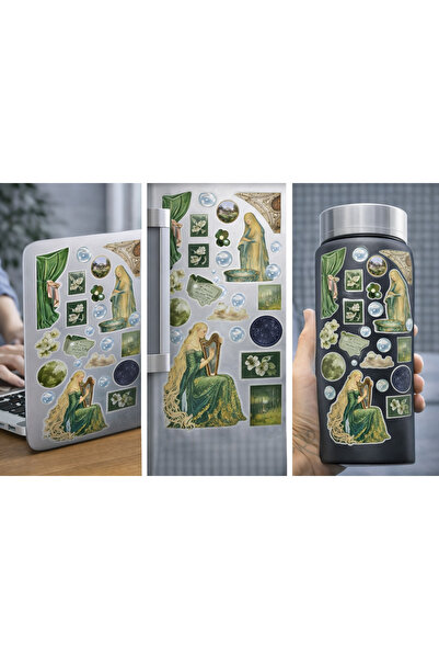 Limitless Design مجموعة ملصقات خيالية خضراء عتيقة الطراز |   ملصقات ذات طابع ...