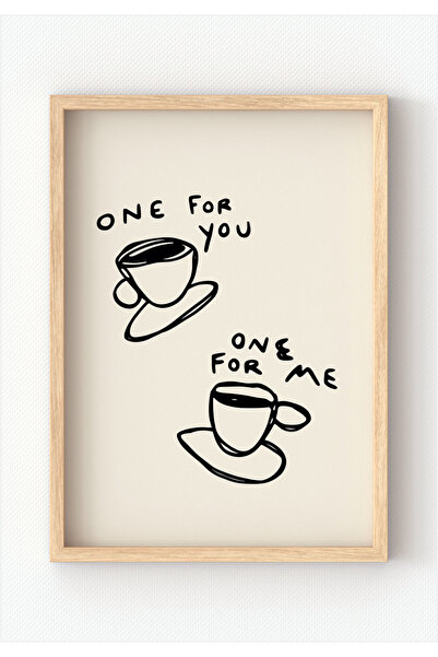 MIOVI WORKS One For You One For Me | Çerçeveli Modern Minimalist Mutfak Duvar...