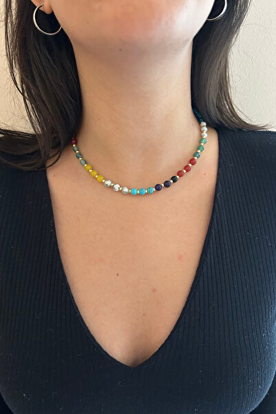 Suerte Accessories Yeşim Akik Havlit Turkuaz Lapis Lazuli Yakut Doğal Taş El ...