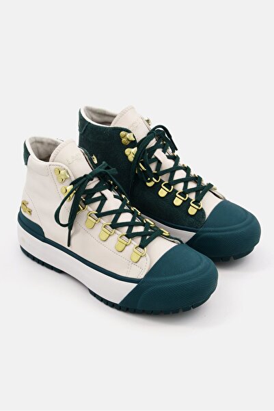 Lacoste Women Lace Up High Cut Casual Shoes, Green
