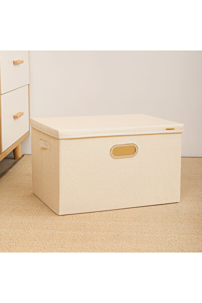 REEFI صندوق تخزين بيج اللون بغطاء - كبير