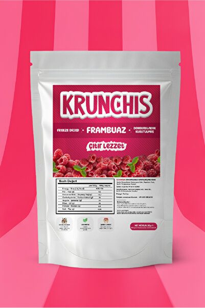 Krunchis Freeze Dried Frambuaz (Dondurularak Kurutulmuş Meyve) - 20gr