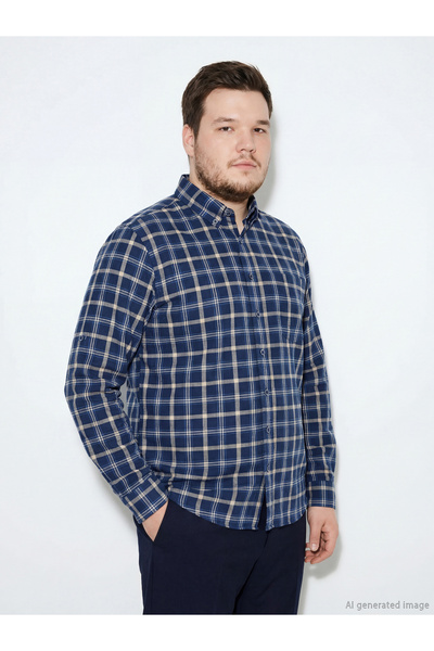 LC Waikiki Standard Fit Checkered Embroidered Men's Shirt from Uzg Store for ...