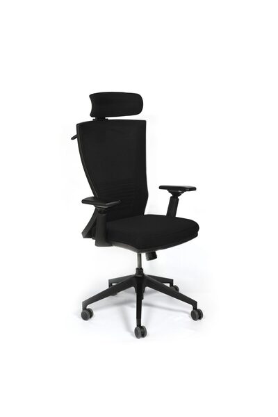 KRONSIT Scaun ergonomic Bergamo, cotiere si tetiera reglabile, blocare 4 pozi...