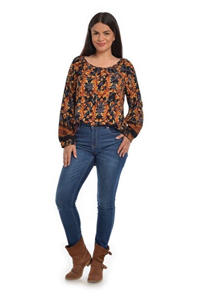 Eranthe Women's Multicolor Blouse with Combined Print