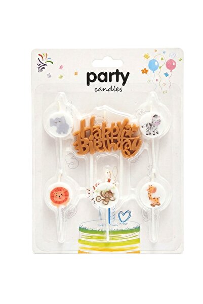 CANSIN SAFARİ HAPPY BİRTHDAY 6 LI MUM