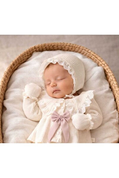 Leylababybutik 5' Li Mary Kız Bebek Takım/Yaka Detaylı/ Çıkarılabilir Kurdele