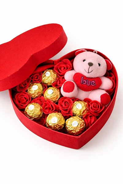 Nish Candles 14 Şubat Sevgililer Günü Sevgiliye Hediye Ayıcıklı, Ferrero Roch...