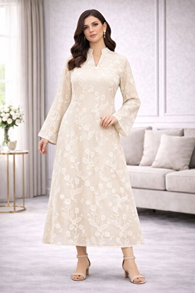 ELLA جلابيه خليجيه بمزيج الشيفون والتطريز الفاخر