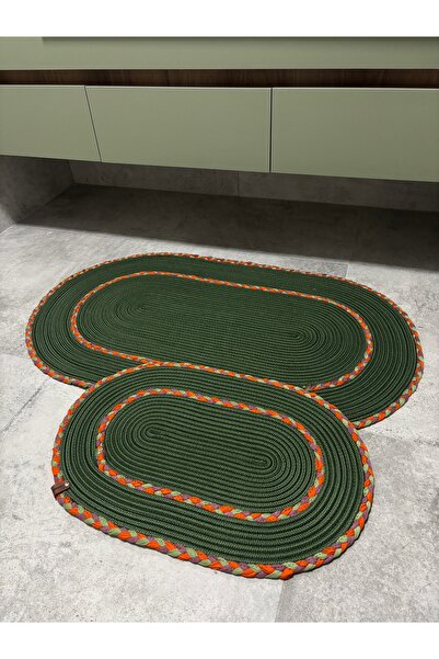 MaVaux Nâzen Σετ Μπάνιου 2 τεμαχίων με σχοινί, Ψάθινο χαλάκι με πλεκτές άκρες...