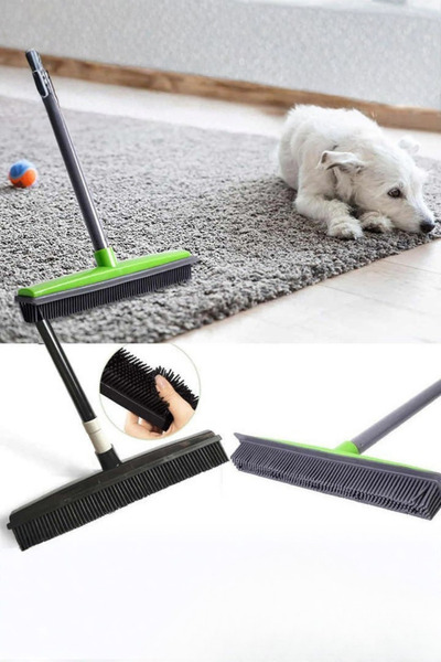 ASRL GLOBAL Teleskopik Saplı Kauçuk Temizlik Fırçası – Çekpaslı Silikon Yer S...