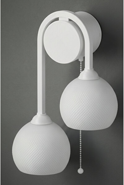 Limon 3D Desing 2-Headed Wall Sconce with Chain Switch Modern Retro Decorativ...