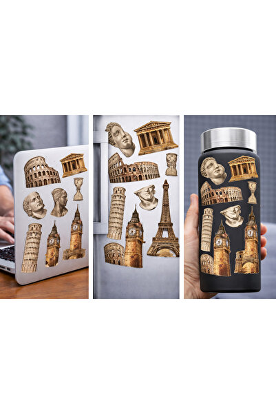 Limitless Design مجموعة ملصقات التراث العالمي العتيق (22x30 سم) |   العمارة و...