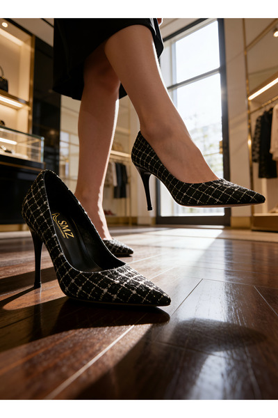 DC DONNA Women's Elegant Patterned Stiletto Shoes