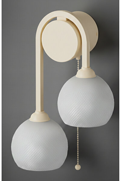 Limon 3D Desing 2-Headed Wall Sconce with Chain Switch Modern Retro Decorativ...