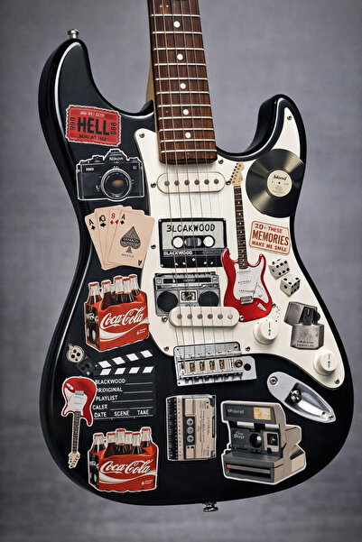 Limitless Design مجموعة ملصقات ريترو نوستالجي (22x30 سم) |   الموسيقى والتصوي...