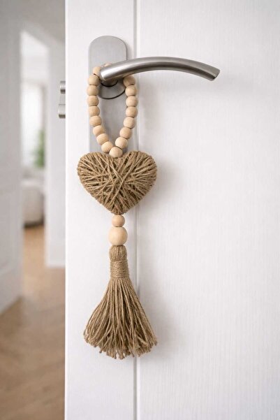 diclecollection Wooden Bead and Heart Detail Door Ornament, Wall Ornament, Ch...