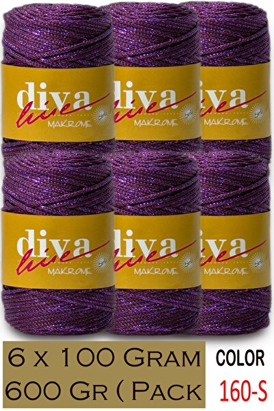 Diva İplik 2.5 mm Poliester Sa šljokicama Makrame Torba Žica (Paket od 6) 600...