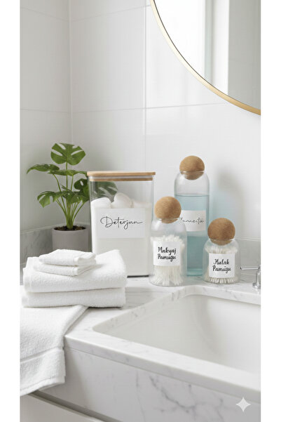 Dia Organizator pentru detergent, bumbac și bețișoare de urechi – Set elegant...