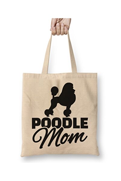 Toyaso Poodle Mom Dogs Mother of Dogs 03 Geantă de pânză albă Geantă de cumpă...