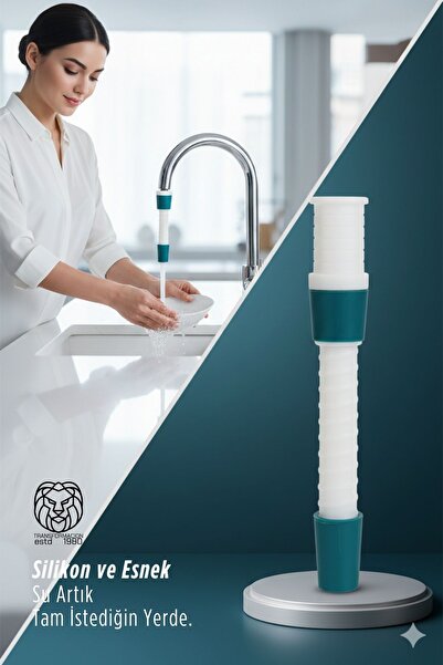 Transformacion Silikon Esnek Musluk Uzatıcı – 14.5 cm Lavabo ve Mutfak Batary...