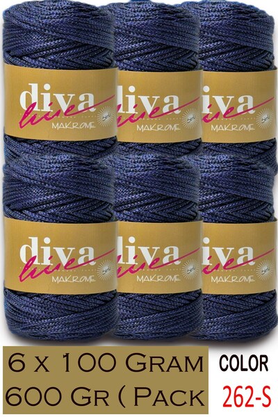 Diva İplik 2.5 mm Poliester Sa šljokicama Makrame Torba Žica (Paket od 6) 600...