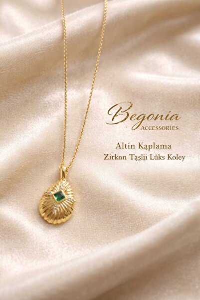 Begonia Accessories İthal Çelik Altın Kaplama Kolye Ucu Zincir Set Figürlü Zi...