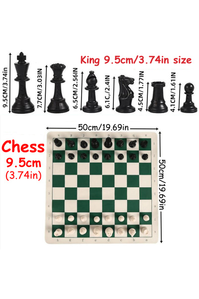 Choice بساط شطرنج 95 مم، قطع شطرنج، شطرنج للكبار، لعبة شطرنج بلاستيكية ذكية، ...