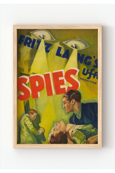 MIOVI WORKS Spioni (1928) |   Poster vintage înrămat cu spionajul lui Fritz L...
