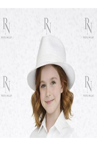 YCN TEKSTİL Children's White Fedora Hat - Classic Cut Stylish Baby and Kids A...