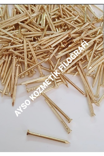 ayso kozmetik SARI RENKLİ DÜZBAŞLI FİLOGRAFİ ÇİVİSİ 500 GR