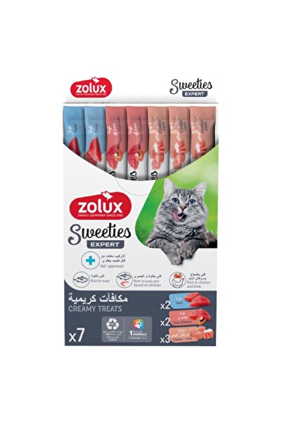 Zolux مكافآت كريمية للقطط من زولكس سويتيز التونة، الجمبري، والدجاج وسرطان الب...