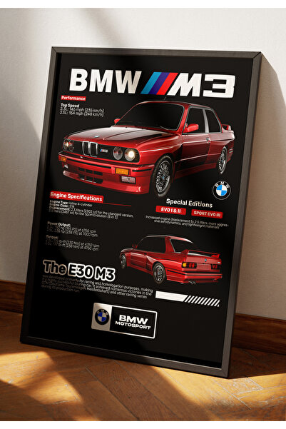 Turkish Riders E30 M3 BMW Κόκκινο / Υψηλής ποιότητας εκτύπωση UV σε MDF για ζ...