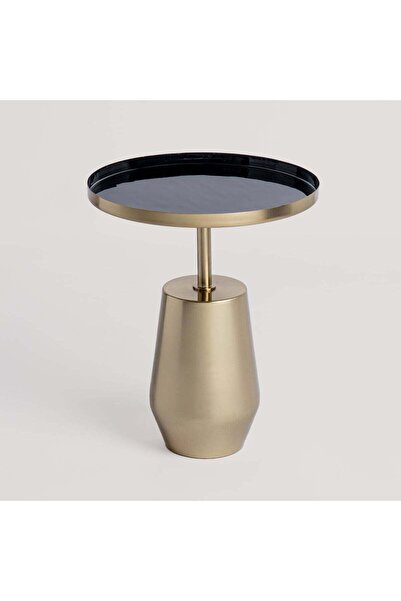 Generic Homez Steel Side Table, Gold and Black 40*40*50cm